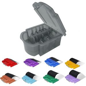 Accessoire Pour Chien En Acier Inoxydable Peigne Guide 8 Couleurs, Compatible Avec Heiniger/Max45,50/Andis/Oster A5/Km10 Lame D&eacute;tachable (Convient Pour 10/15/30 Lames) - Neuf