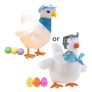 Électronique Fou Poulet Peluche Électrique Drôle Chant Danse Pondre Oeufs Poules Poupée Musique Animal - Neuf