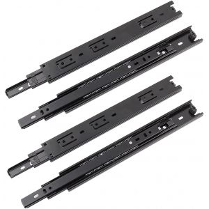 2 Paires (4 pièces) 400mm Glissière de Tiroirs 35mm Coulisse à Billes Tiroir 35kg Rail Tiroir Coulissant Glissières à Roulement à Billes Extension Coulisse Tiroir Noir - Neuf
