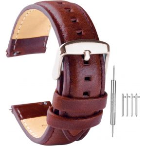Bracelet De Montre En Cuir À Fermeture Rapide Pour Homme Et Femme - 20mm - Bracelet De Montre Universel En Cuir - Rouge Uni - Neuf