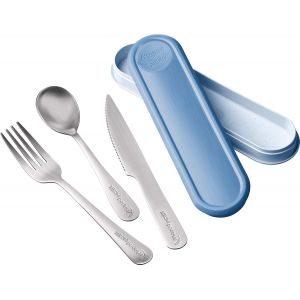 Checarzhn--No1-Set De Couverts En Inox - Boîte De Rangement Compacte - Compatibles Lave-Vaisselle - 3 Pièces Fourchette, Couteau Et Petite Cuillère - Neuf