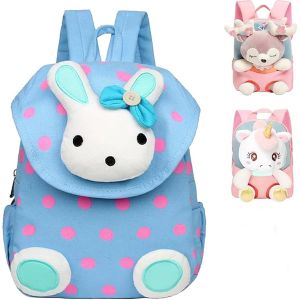 Sac à Dos Peluche pour Enfant 2 en 1 Avec Peluche 25cm,Dos Souple & Sangles Réglables,Mini Cartable Mignon de Voyage et Doudou,Pour Maternelle 2-6 ans Fille & Garçon[T524] - Neuf