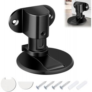 LETNERNY-Butée De Porte Magnétique, Auto-Adhésive, Réglable Et Silencieuse En Métal Pour Chambre À Coucher, Bureau, Salle De Bain (Noir) - Neuf