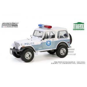 Greenlight Collectibles 1/18 - Jeep Cj-7 Clearwater Florida Police Department - 1982 19140-Greenlight Collectibles - Neuf