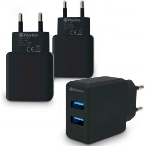 KAL-Pack De 3 Chargeurs Double Usb Pour Smartphone, Tablette, Ordinateur Portable, Prise Chargeur Murale Universelle, 2 Ports Usb-A 5V-,1A, Prise Secteur Eu 2 Broches - Neuf