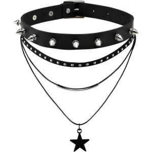 Kal-Pu Choker Avec Triple Collier Set Punk Gothic Choker Avec Pendentif Unique - Neuf