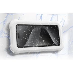 Support T&eacute;l&eacute;phone Douche [ IPx6 &Eacute;tanche ] - pour t&eacute;l&eacute;phones jusqu'&agrave; 7 Pouces - Montage sans per&ccedil;age - Rotatif avec &eacute;cran Anti-bu&eacute;e - Neuf