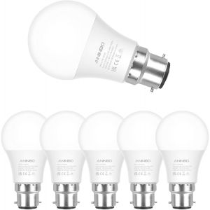 Sjzg-Ampoules Led Standard Culot B22, A60 11w 1220lm Équivalent 100w, Blanc Froid 6500k, Dépolie, Lot De 6 - Neuf