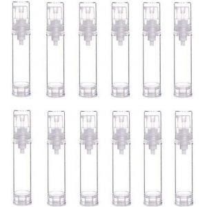 Lot de 12 flacons vides à pompe sous vide,rechargeables,en plastique,pour crème,lotion,échantillons de voyage pour cosmétiques,maquillage,articles de toilette - Neuf