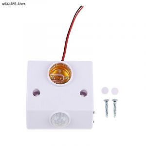 1x NOUVEAU douille douille avec interrupteur de détection de mouvement PIR support de lampe douille d'ampoule AC 90V-250V - Neuf