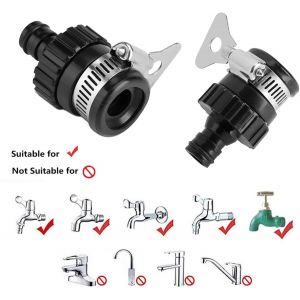 Adaptateur de robinet universel pour tuyau d'arrosage, pour robinets de 14 à 24 mm, pour cuisine, salle de bain, toilettes et jardin - Neuf