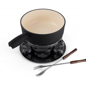 SUBZONAL-Lugano Cheese Fondue, 9-Piece, Black by Swissmar - Neuf