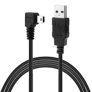 Câble mini USB USB 2.0 vers Mini USB-B 5 broches, câble d'extension de données à angle droit de 90 degrés 3.0m - Neuf
