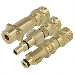 vhbw 3x Adaptateur en kit vers filetage M22 compatible avec Kärcher HDS-E 8/16-4M 36 KW nettoyeur haute-pression - Raccord rapide - Neuf