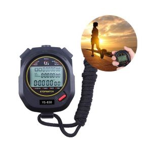 Chronomètre Professionnel Avec Mémoire De 100 Tours, Précision Au 1/100 S, Affichage Sur 3 Lignes, Compte À Rebours Et Mode Rythme Pour Athlètes Et Entraîneurs - Neuf