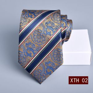 Ensemble Cravate Et Pochette En Soie Pour Homme, Idéal Pour Mariage Ou Affaires (Modèle Xth02) - Neuf