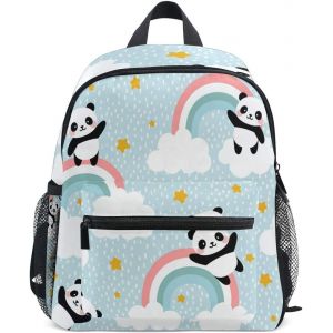 Sac À Dos Pour Enfants Panda Mignon Avec Sac De Jardin D'enfants D'âge Préscolaire De Nuage D'arc-En-Ciel Pour Garçons Filles - Neuf