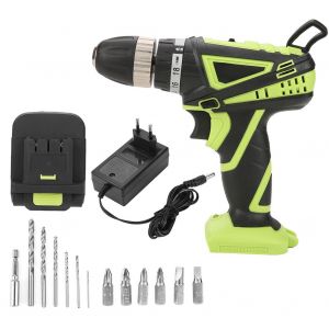 Kit perceuse-visseuse electrique sans fil a batterie lithium rechargeable 18 V (prise UE 220 V) - Neuf