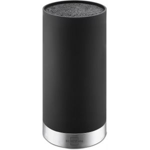 Eryi-Bloc Couteau Universel Vide Noir Et Acier Inoxydable - Support À Couteaux De Cuisine Stable Avec Inserts De Protection - 7 À 10 Couteaux - Neuf