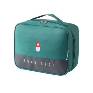 Vert (L) Vide De Voyage De Premier Secours Médical Fournitures De Sacs Organisateur Isolé Cosmétique Sac De Médecine Pratique De Sécurité Costume Kit Pour Famille En Plein Air - Neuf
