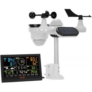 ChenQuanSarl-Station Météo Intérieur Extérieur Sans Fil 7 En 1 Grand Écran Couleur 7,5 Po Station Météo Numérique Donnée Prévisionnelle Alarme Alerte Pour Température Humidité Vitesse Direction Vent - Neuf