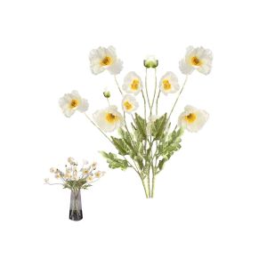 Bouquet de coquelicots artificiels &agrave; longues tiges, id&eacute;al pour la d&eacute;coration int&eacute;rieure et comme centre de table. - Neuf