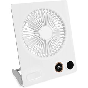 Ventilateur Silencieux Portable, Puissant Ventilateur Rechargeable Usb, 4000Mah Batterie, 19 Vitesse Petit Ventilo Table Pour La Chambre, Bureau, Domair,Cuisine(Inc Ble, Compact, P[VEN750898] - Neuf