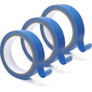 3rolls Blue Painters Tape,Ruban De Peinture Adhésif Multi-Surfaces Medium,Peinture Murale Sûre,Finition De Bord - Neuf