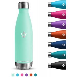 Gourde Isotherme, 500ml Gourde Enfant, Gourde Sport Anti-Fuite, Gourde Inox Sans Bpa, Facile &Agrave; Transporter, Bouteille Isotherme,, Bouteille D'eau Pour Running, &Eacute;cole, Bureau, Outdoor - Neuf