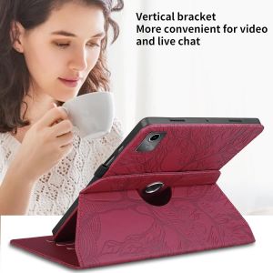 TIANYI-Coque pour Lenovo Tab M11 (TB330FU) 11 Pouces, Etui Premium Cuir PU Rotatif &agrave; 360 Antichoc Degr&eacute;s Flip Case Cover Fonction Support Housse - Rouge - Neuf