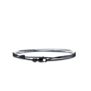 Kal-Bracelet De Cheville Fin Pour Hommes Et Femmes Avec Fermoir Mousqueton Artisanal - Bijoux De Surfeur Maritime - Minimaliste En Tissu - 100% &Eacute;tanche Et R&eacute;glable (Noir) - Neuf