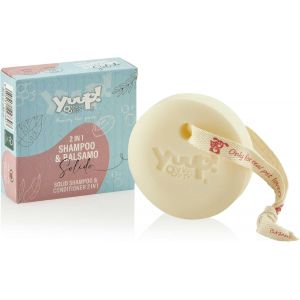 Jgd-Yuup! - Shampooing Chien Et Chat Avec Baume Demelant, 80 Gr, Shampoing Solide Bio Naturel 2 In 1 Avec Beurre De Karit&eacute;, Graines De Lin, Amidon De Riz Et Panth&eacute;nol - Neuf