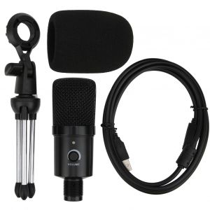 Microphone a condensateur K5 pour telephone, ordinateur, PC, enregistrement en direct en studio avec support USB - Neuf