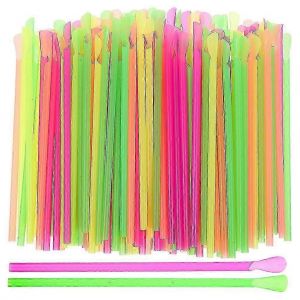 400Pcs Cuillère Pailles Slushie Pailles Cuillère Scoop Pailles Pailles de boisson jetables pour cônes de glace - Neuf