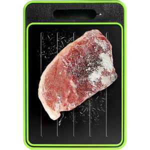 Frost Away Planche &Agrave; D&eacute;couper Avec Fonction D&eacute;cong&eacute;lation Gadget De Cuisine Avec Aiguiseur &Agrave; Couteaux Int&eacute;gr&eacute; Et R&acirc;pe &Agrave; &Eacute;pices, Plaques De D&eacute;cong&eacute;lation Rapide Pour Les Aliments Sans Perte De Go&ucirc;t - Neuf