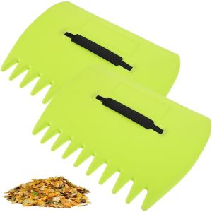 KALANKA-1 Paire de Ramasse Feuilles, Pelle &agrave; Feuilles, R&acirc;teau en Plastique pour le Jardinage, Outils de Jardinage, Confortable et Tr&egrave;s Pratique(Vert) - Neuf