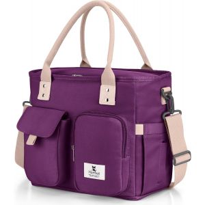 Sac Isotherme Repas Femme 18l, Sac Repas Isotherme Avec Bandouli&egrave;re R&eacute;glable Amovible, Sac Isotherme Pour Petit-D&eacute;jeuner/Travail/&Eacute;cole/Plage/Picnic/D&eacute;jeuner/Plage/Voyage/Camping (Vert) - Neuf