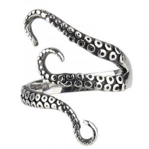 Vintage Octopus Whiskers Ring - Bague En Forme De Barbe De Poulpe Populaire Europ&eacute;enne Et Am&eacute;ricaine - Neuf