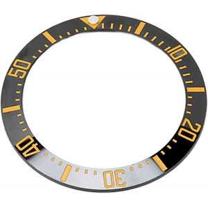 Kal-Anneau De Lunette De Montre En C&eacute;ramique, Accessoire De Remplacement De 40 Mm Pour Horloger Avec Perles Lumineuses, Installation Facile - Neuf