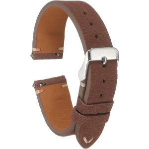 Kal-Bracelet Monture Cuir Su&eacute;d&eacute; &Agrave; Lib&eacute;ration Rapide 14mm Monture Vintage Monture Classique Pour Hommes Femmes Remplacement, Caf&eacute; - Neuf