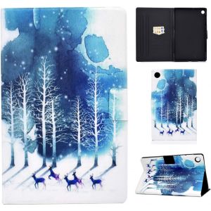 Étui Coque Pour Samsung Galaxy Tab A8 10,5 Pouces 2022 2021 Sm-X200/ X205/ X207 Housse Étui De Protection Avec Veille/Réveil Automatique Pour Samsung Galaxy Tab A8 2022/2021, Cerf Violet - Neuf
