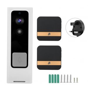 Sonnette video sans fil Wi-Fi HD 720p, camera intelligente a faible consommation (WIFI + 2Dingdong UK) - Neuf