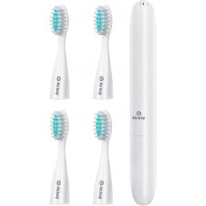 Brosse À Dents Électrique De Voyage Avec Têtes De Brosse De Rechange, Brosse À Dents Voyage Électrique Sonique Portable Étanche Ipx6 Fonctionnant Sur Piles - Étui Brosse A Dent Inclus - Neuf