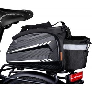 Porte Bagage Vélo Arrière,Sacoche Vélo 10l Imperméable,Sacoche Velo Porte Bagage Arriere Avec Porte-Bouteille D'eau,Housse De Pluie,Bandes Latérales Réfléchissantes - Neuf