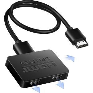 R&eacute;partiteur HDMI 1 entr&eacute;e 3 Sorties avec c&acirc;ble HDMI 1,2 M, Distributeur HDMI 4K 1 &agrave; 3 (Miroir Uniquement), commutateur HDMI 1 entr&eacute;e 3 Sorties, HDMI 1 entr&eacute;e 3 Sorties pour Xbox PS5 Fire - Neuf