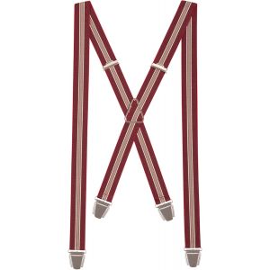 Cauc-Bretelles Homme Fines Made In France - Elastique Solide & 4 Pinces Ultra Fortes En X - Bretelles 2,5cm De Large Taille Ajustable Garantie &Agrave; Vie - Neuf