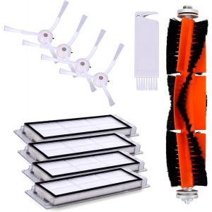 Kit D'Accessoires Pour Xiaomi Mi Roborock S55, Mi Robot Vacuum, Xiaowa E35, 10 Pièces De Rechange D'Aspirateur - 1X Brosse Principale Avec Peigne 4X Brosse Latérale 4X Hepa Filtr[SSE7114201] - Neuf