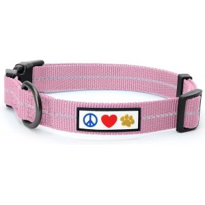 Eryi-Collier Chien Reflechissant | Collier Recyclé Pour Chiens Et Chiots Fabriqué À Partir De Bouteilles En Plastique Récupérées Dans L'océan - Rose Collier Pour Petits Chiens - Neuf