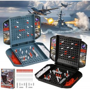 Sansh-Jeu De Bataille Navale, Battleship Jeu De Société Classique En Petit Format, Jeu De Société De Stratégie Bataille Navale Jouet Pour Enfants De 4 Ans Et Plus - Neuf