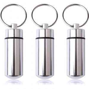 Paquet de 3 boîtes à médicaments en aluminium étanches,Mini - Neuf